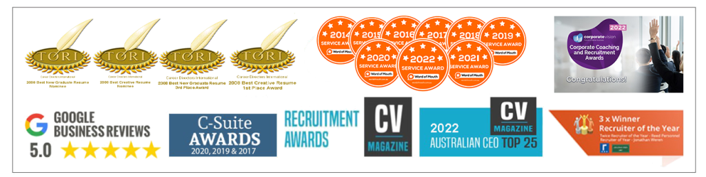 Resume writer services awards banner on transparent background 1