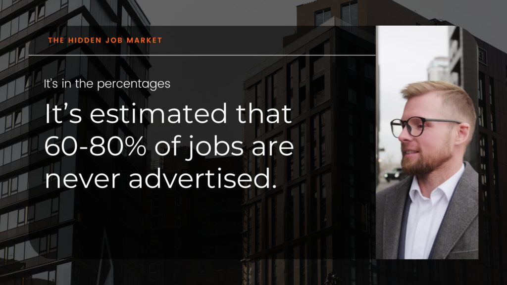 60-80% of jobs filled are never advertised - The Hidden Job Market