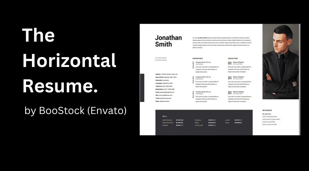 the new horizontal resume format